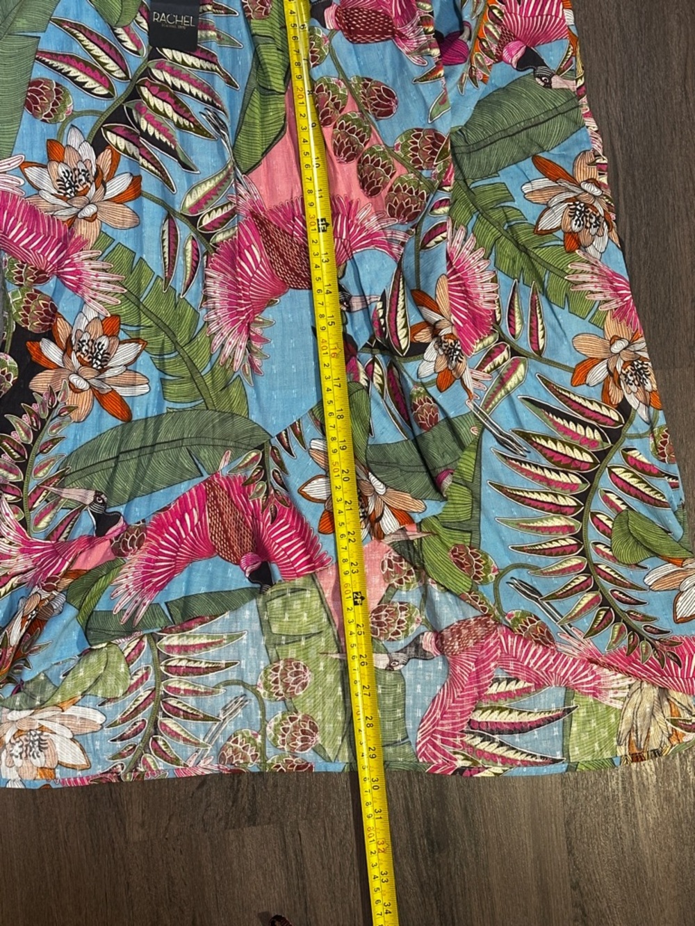 Rachel Roy Tropical Print Wrap Skirt Size M NWT Colorful Floral Bird Resort - Picture 7 of 11